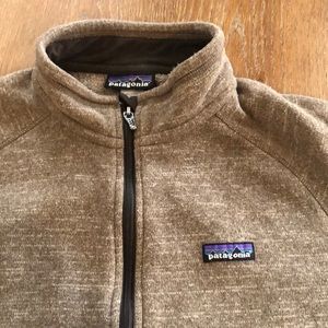 Gorgeous heathered brown Patagonia better sweater jacket.